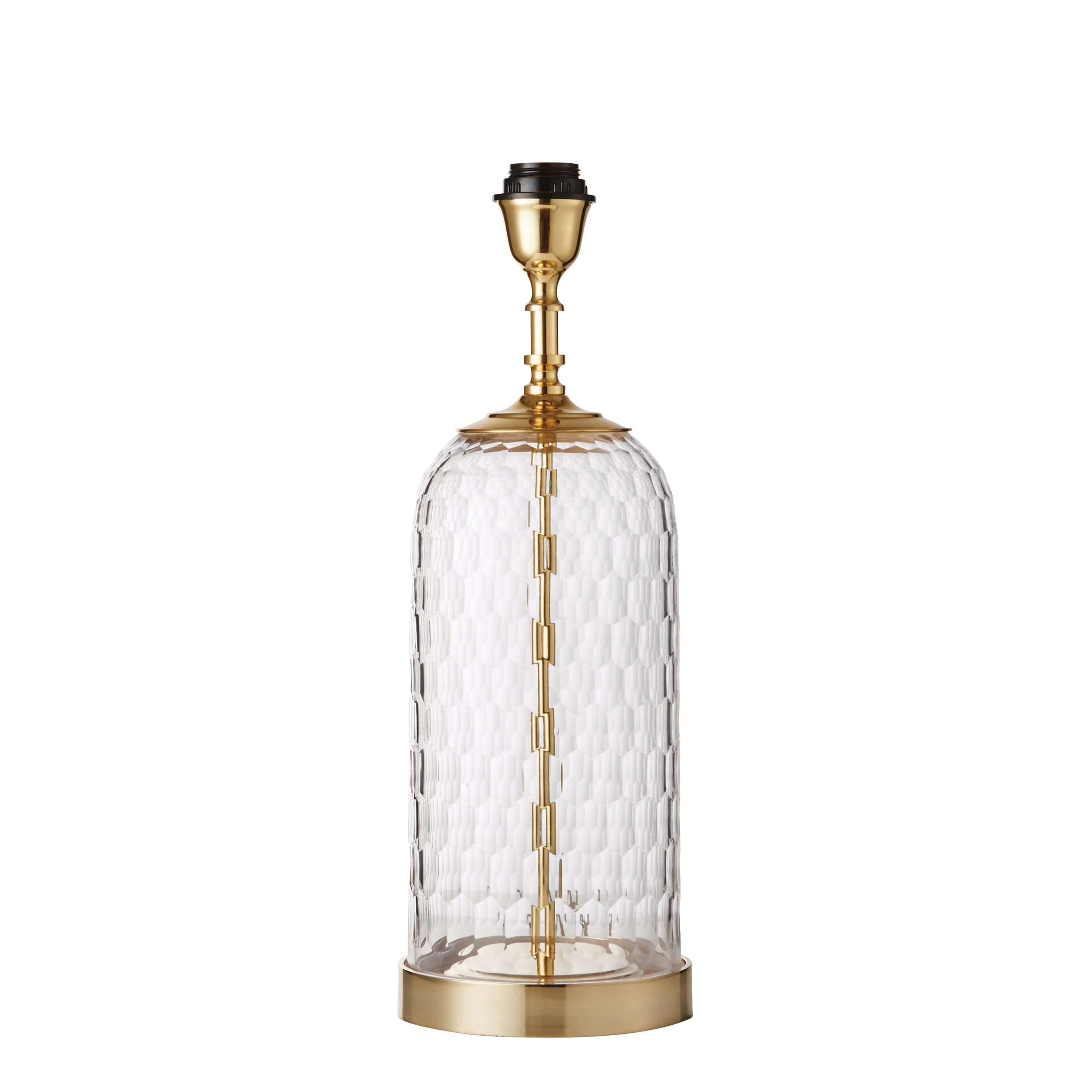Vargi Gold & Geometric Glass Table Lamp